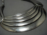 Exquisite Vintage Navajo Choker Sterling Silver Bahe Native American Necklace-Nativo Arts