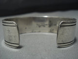 Exquisite Vintage Navajo Gold Sterling Silver Bracelet Native American Jewelry Cuff-Nativo Arts