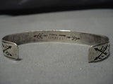 Exquisite Vintage Navajo Native American Gold Sterling Silver Bracelet Old-Nativo Arts