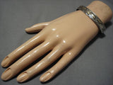 Exquisite Vintage Navajo Native American Gold Sterling Silver Bracelet Old-Nativo Arts