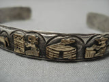 Exquisite Vintage Navajo Native American Gold Sterling Silver Bracelet Old-Nativo Arts