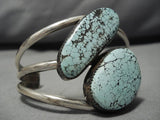 Exquisite Vintage Navajo Native American Sterling Silver #8 Turquoise Bracelet-Nativo Arts