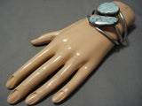 Exquisite Vintage Navajo Native American Sterling Silver #8 Turquoise Bracelet-Nativo Arts