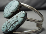 Exquisite Vintage Navajo Native American Sterling Silver #8 Turquoise Bracelet-Nativo Arts