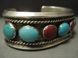 Exquisite Vintage Navajo Turquoise Sterling Native American Jewelry Silver Bracelet Old Pawn-Nativo Arts