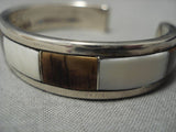 Exquisite Vintage Zuni/ Native American Navajo Ironwood Thick Sterling Silver Bracelet Old-Nativo Arts
