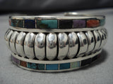 Exquisite Vintage Zuni Turquoise Lapis Sterling Silver Native American Bracelet-Nativo Arts