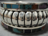 Exquisite Vintage Zuni Turquoise Lapis Sterling Silver Native American Bracelet-Nativo Arts