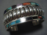 Exquisite Vintage Zuni Turquoise Lapis Sterling Silver Native American Bracelet-Nativo Arts