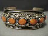 Extra Detailed Vintage Navajo Jake Spiny Oyster Sterling Native American Jewelry Silver Bracelet-Nativo Arts