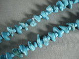 Extra Long Jacla Vintage Navajo Native American Jewelry jewelry Sky Blue Turquoise Necklace-Nativo Arts
