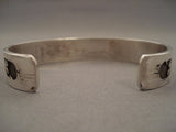 Extreme Detailed Vintage 'Navajo Lifestyle' Native American Jewelry Silver Hogan Bracelet-Nativo Arts