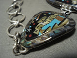 Extreme Intricacy Vintage Navajo Turquoise Native American Jewelry Silver 'Flying Star: Native American Jewelry Silver Bracelet-Nativo Arts