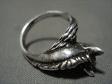 Extremely Detailed Horse Vintage Navajo Native American Jewelry Silver Ring Old-Nativo Arts
