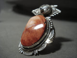 Extremely Detailed Vintage Navajo Native American Jewelry Silver Maiden Shell Ring-Nativo Arts