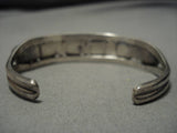 Extremely Rare Vintage Native American Navajo Orvil Jack Turquoise Sterling Silver Bracelet Old-Nativo Arts