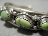 Extremely Rare Vintage Native American Navajo Orvil Jack Turquoise Sterling Silver Bracelet Old-Nativo Arts