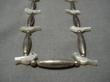 Extremely Rare Vintage Native American Navajo Sterling Silver Fetish Animal Necklace Old-Nativo Arts