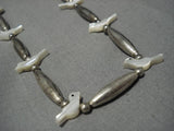 Extremely Rare Vintage Native American Navajo Sterling Silver Fetish Animal Necklace Old-Nativo Arts