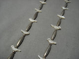 Extremely Rare Vintage Native American Navajo Sterling Silver Fetish Animal Necklace Old-Nativo Arts