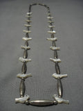 Extremely Rare Vintage Native American Navajo Sterling Silver Fetish Animal Necklace Old-Nativo Arts