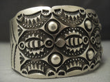 Eye Catching Vintage Navajo Sterling Native American Jewelry Silver Bracelet Cuff .925-Nativo Arts
