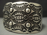 Eye Catching Vintage Navajo Sterling Native American Jewelry Silver Bracelet Cuff .925-Nativo Arts