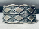 Heavy 130 Gram Mens Native American Navajo Sterling Silver Thick Bracelet Cuff-Nativo Arts
