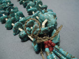 Impressive Vintage Navajo 50-stone Royston Turquoise Native American Necklace-Nativo Arts