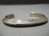 Thicker Heavy Vintage Navajo Sterling Silver Native American Bracelet Old-Nativo Arts