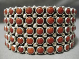 Native American One Of Best Verdy Jake Navajo Coral Sterling Silver Bracelet Cuff-Nativo Arts