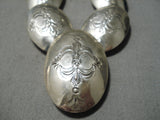 Unique Vintage Native American Navajo Sterling Silver Pillow Necklace-Nativo Arts