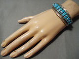 Museum Stepping Stone Vintage Native American Navajo Turquoise Sterling Silver Bracelet Old-Nativo Arts