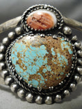 Museum Vintage Native American Navajo #8 Turquoise Sterling Silver Bracelet Old-Nativo Arts
