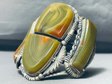 Best Vintage Native American Navajo Agate Creek Sterling Silver Bracelet Cuff-Nativo Arts