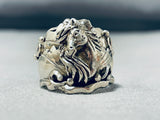 Whimsical Native American Navajo Sterling Silver Horse Ring-Nativo Arts