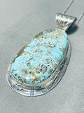 Incredible Native American Turquoise Sterling Silver Necklace-Nativo Arts