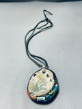 Native American One Of The Most Unique Ever Vintage Zuni Turquoise Sterling Silver Necklace-Nativo Arts