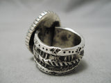 Thick And Heavy!! Vintage Native American Navajo Carico Lake Turquoise Sterling Silver Ring-Nativo Arts