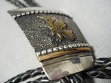 Majestic Vintage Native American Navajo Sterling Silver Bolo Tie Old-Nativo Arts