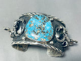 Fascinating San Felipe Kingman Turquoise Sterling Silver Bracelet-Nativo Arts