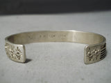 Exceptional Vintage Native American Navajo Sterling Silver Storyteller Bracelet-Nativo Arts