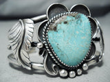 Remarkable Navajo Kingman Turquoise Sterling Silver Bracelet Native American-Nativo Arts