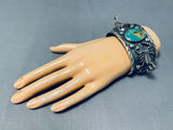 Native American Incredibly Intricate Scorpion Navajo Turquoise Sterling Silver Bracleet-Nativo Arts