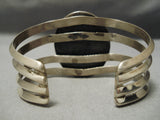 Vivid Rare #8 Turquoise Vintage Native American Navajo Sterling Silver Bracelet-Nativo Arts