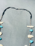 One Of The Most Intricately Hand Carved Vintage Native American Zuni Turquoise Necklace-Nativo Arts