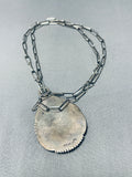 Tear Of Joy Vintage Native American Navajo Coral Sterling Silver Link Necklace-Nativo Arts