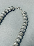 One Of The Most Intrciate Vintage Native American Navajo Turquoise Sterling Silver Necklace-Nativo Arts