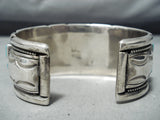 Breathtaking Vintage Native American Navajo Kingman Turquoise Sterling Silver Bracelet-Nativo Arts