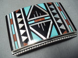 Noteworthy Vintage Zuni Turquoise Sterling Silver Buckle Native American Old-Nativo Arts